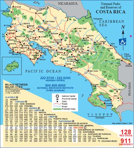 Costa Rican Map
