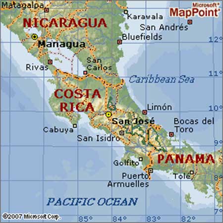 Costa Rican Map