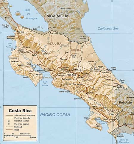 Costa Rican Map
