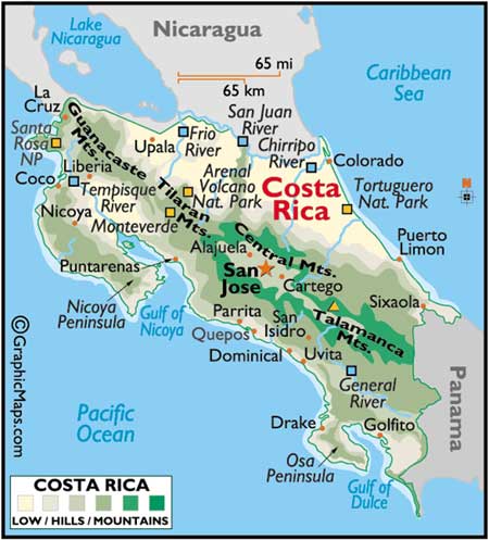 Costa Rican Map