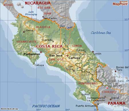 Costa Rican Map
