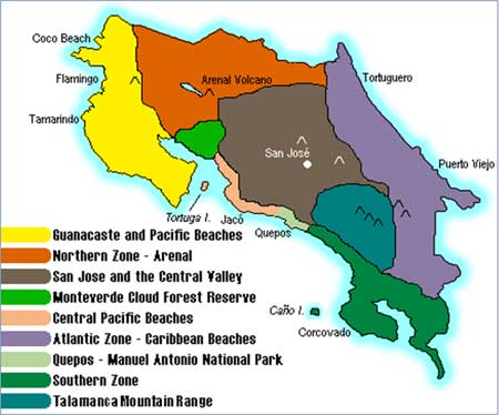 Costa Rican Map