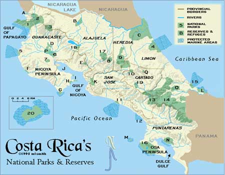 Costa Rican Map