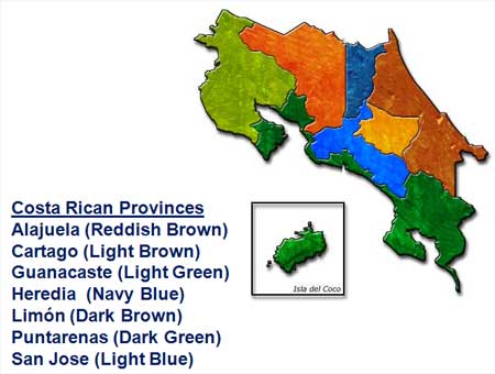 Costa Rican Map